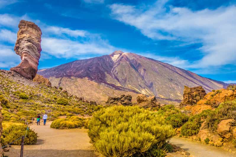 Mount Teide in Tenerife rising above the clouds.